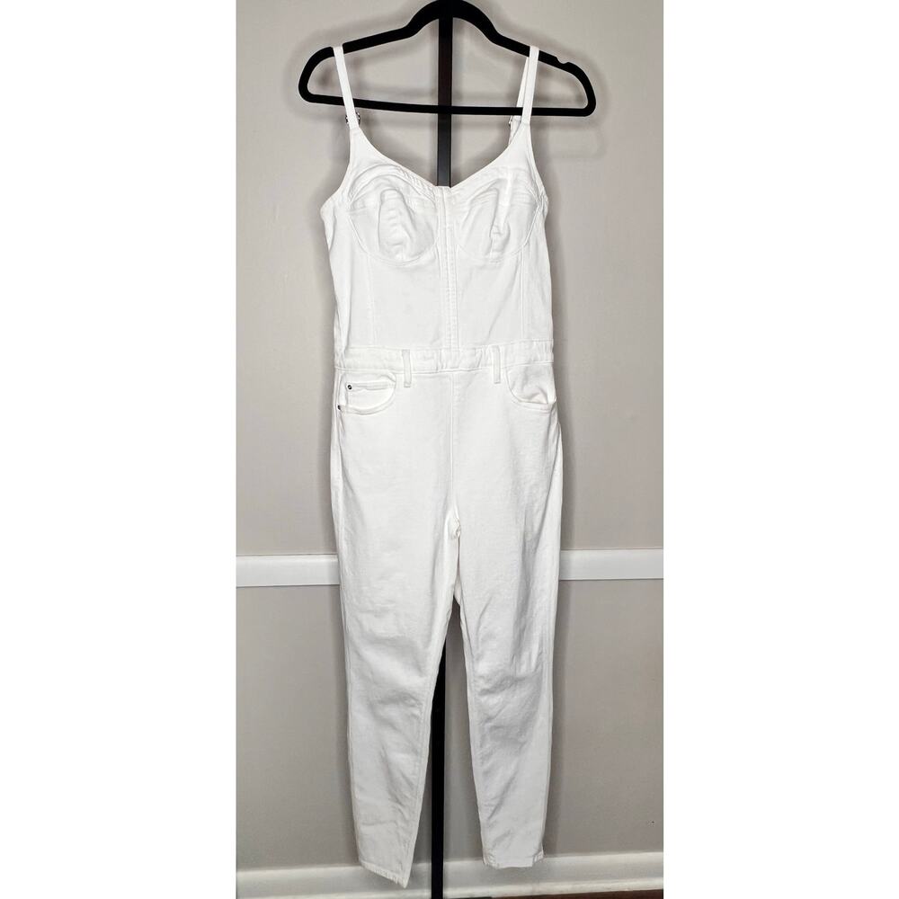 Guess Vanna Sleeveless Skinny Leg Denim Jumpsuit White Womens Size M x 29 NWT - Picture 5 of 15